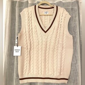 NWT Aritzia Sunday Best Vneck Sweater Vest